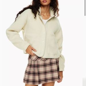Aritzia CROPPED SHERPA HOODIE SIZE XS